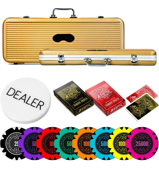 300 Poker Chips Set with High Quality Aluminium Case